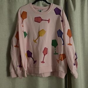 Queen of sparkles with wine glasses